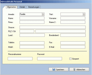 Adressdetails Personal