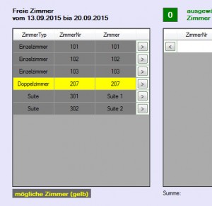 Internetbuchung-Kontingente